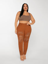 Load image into Gallery viewer, Love God. Store Plus Size Jeans SXY Plus High Waist Ripped Raw Cut Skinny Jeans price
