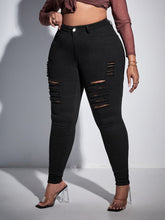 Load image into Gallery viewer, Love God. Store Plus Size Jeans SXY Plus High Waist Ripped Skinny Jeans price
