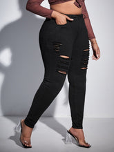 Load image into Gallery viewer, Love God. Store Plus Size Jeans SXY Plus High Waist Ripped Skinny Jeans price
