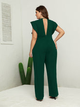 Charger l&#39;image dans la galerie, Love God. Store Plus Size Jumpsuits Plus Cut Out Tie Neck Cap Sleeve Jumpsuit price
