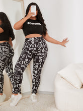 Load image into Gallery viewer, Love God. Store Plus Size Leggings Large Allover Letter Print High Waist Leggings price
