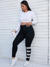 Load image into Gallery viewer, Love God. Store Plus Size Leggings Large Letter Graphic Leggings price
