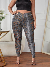 Load image into Gallery viewer, Love God. Store Plus Size Leggings Large Snakeskin Print Wideband Waist Leggings price
