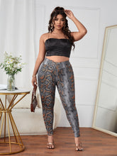 Load image into Gallery viewer, Love God. Store Plus Size Leggings Large Snakeskin Print Wideband Waist Leggings price
