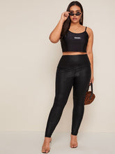 Load image into Gallery viewer, Love God. Store Plus Size Leggings Large Wide Waistband Crocodile Embossed Leggings price
