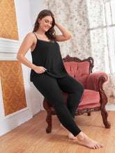 Charger l&#39;image dans la galerie, Love God. Store Plus Size Pajama Sets Black / 0XL Plus Lace Detail Cami PJ Set price
