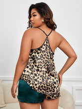 Charger l&#39;image dans la galerie, Love God. Store Plus Size Pajama Sets Plus Leopard Print Halter Neck Satin PJ Set price
