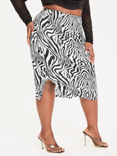 Charger l&#39;image dans la galerie, Love God. Store Plus Size Skirts Large SXY Zebra Striped Split Hem Skirt price
