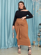 Charger l&#39;image dans la galerie, Love God. Store Plus Size Skirts Large Tie Front Pencil Skirt price
