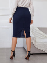 Charger l&#39;image dans la galerie, Love God. Store Plus Size Skirts Plus O ring Zipper Fly Pencil Skirt price
