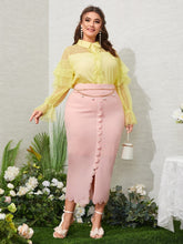 Charger l&#39;image dans la galerie, Love God. Store Plus Size Skirts Plus Scallop Trim Split Hem Skirt price
