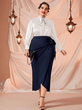 Charger l&#39;image dans la galerie, Love God. Store Plus Size Skirts Plus Tie Side Wrap Skirt price
