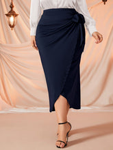 Charger l&#39;image dans la galerie, Love God. Store Plus Size Skirts Plus Tie Side Wrap Skirt price
