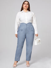 Charger l&#39;image dans la galerie, Love God. Store Plus Size Suit Pants Plus Fold Pleated Solid Pants price
