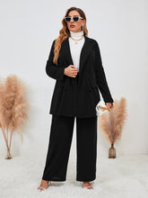 Charger l&#39;image dans la galerie, Love God. Store Plus Size Suit Sets Black / 0XL Plus Solid Double Breasted Blazer Pants price
