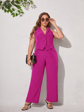 Charger l&#39;image dans la galerie, Love God. Store Plus Size Suit Sets Hot Pink / 0XL Large Vest Blazer Wide Leg Pants Suit Set price
