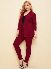 Charger l&#39;image dans la galerie, Love God. Store Plus Size Suit Sets Plus Shawl Collar Solid Blazer Pants Set price
