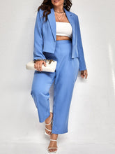 Charger l&#39;image dans la galerie, Love God. Store Plus Size Suit Sets Plus Solid Lapel Neck Blazer Pants price
