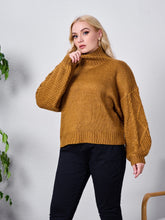 Lade das Bild in den Galerie-Viewer, Love God. Store Plus Size Sweaters 0XL Plus High Neck Drop Shoulder Sweater price
