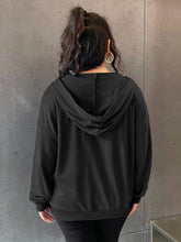 Charger l&#39;image dans la galerie, Love God. Store Plus Size Sweatshirts Plus Grommet Lace Up Drop Shoulder Kangaroo Pocket Hoodie price
