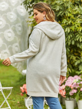 Lade das Bild in den Galerie-Viewer, Love God. Store Plus Size Sweatshirts Plus Kangaroo Pocket Drawstring O ring Zip up Longline Hoodie price
