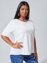 Charger l&#39;image dans la galerie, Love God. Store Plus Size T-shirts Plus Drop Shoulder Butterfly Print Cutout Back Tee price
