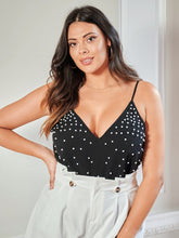 Charger l&#39;image dans la galerie, Love God. Store Plus Size Tank Tops &amp; Camis Plus Pearls Beaded Cami Top price
