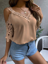 Charger l&#39;image dans la galerie, Love God. Store Women Blouses Cold Shoulder Guipure Lace Blouse price
