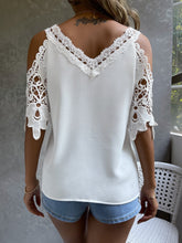 Charger l&#39;image dans la galerie, Love God. Store Women Blouses Cold Shoulder Guipure Lace Blouse price
