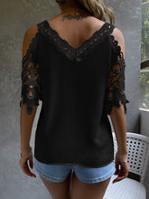 Charger l&#39;image dans la galerie, Love God. Store Women Blouses Cold Shoulder Guipure Lace Blouse price
