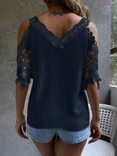 Charger l&#39;image dans la galerie, Love God. Store Women Blouses Cold Shoulder Guipure Lace Blouse price
