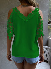 Charger l&#39;image dans la galerie, Love God. Store Women Blouses Cold Shoulder Guipure Lace Blouse price
