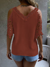 Charger l&#39;image dans la galerie, Love God. Store Women Blouses Cold Shoulder Guipure Lace Blouse price
