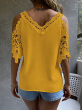 Charger l&#39;image dans la galerie, Love God. Store Women Blouses Cold Shoulder Guipure Lace Blouse price
