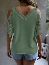 Charger l&#39;image dans la galerie, Love God. Store Women Blouses Cold Shoulder Guipure Lace Blouse price
