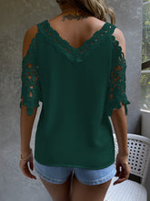 Charger l&#39;image dans la galerie, Love God. Store Women Blouses Cold Shoulder Guipure Lace Blouse price
