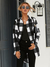 Lade das Bild in den Galerie-Viewer, Love God. Store Women Blouses Gingham Print Button Front High Low Hem Blouse price
