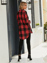 Lade das Bild in den Galerie-Viewer, Love God. Store Women Blouses Gingham Print Button Front High Low Hem Blouse price
