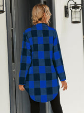 Lade das Bild in den Galerie-Viewer, Love God. Store Women Blouses Gingham Print Button Front High Low Hem Blouse price
