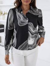 Charger l&#39;image dans la galerie, Love God. Store Women Blouses Graphic Print Puff Sleeve Shirt price
