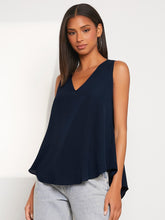 Charger l&#39;image dans la galerie, Love God. Store Women Blouses Navy Blue-2 / XS evolu V neck Solid Top price
