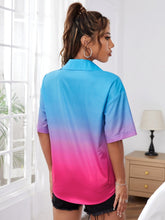 Charger l&#39;image dans la galerie, Love God. Store Women Blouses Ombre Drop Shoulder Shirt price
