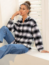 Charger l&#39;image dans la galerie, Love God. Store Women Blouses Plaid Drop Shoulder Shirt price
