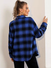 Charger l&#39;image dans la galerie, Love God. Store Women Blouses Plaid Drop Shoulder Shirt price
