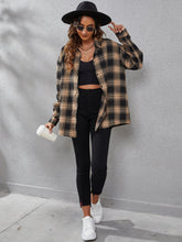 Lade das Bild in den Galerie-Viewer, Love God. Store Women Blouses Plaid Print Drop Shoulder Shirt price
