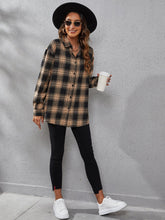 Lade das Bild in den Galerie-Viewer, Love God. Store Women Blouses Plaid Print Drop Shoulder Shirt price
