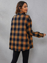 Lade das Bild in den Galerie-Viewer, Love God. Store Women Blouses Plaid Print Drop Shoulder Shirt price
