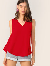 Charger l&#39;image dans la galerie, Love God. Store Women Blouses Red / XS evolu V neck Solid Top price
