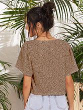 Charger l&#39;image dans la galerie, Love God. Store Women Blouses Speckled Print Button Loop Top price
