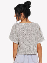 Charger l&#39;image dans la galerie, Love God. Store Women Blouses Speckled Print Button Loop Top price
